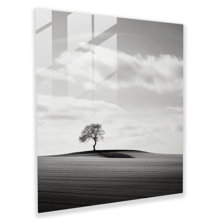Lenticular Glass Print - Minimalist Black And White Glass Wall Art - Lenticular, Glass Wall Art, Wall Decoration, Glass Print