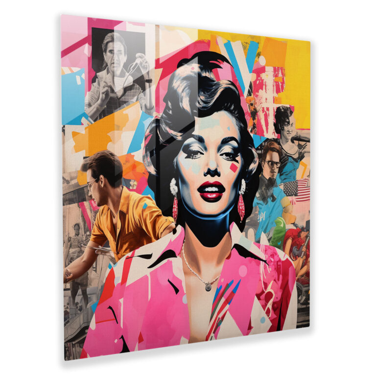 Lenticular Glass Print - Pop Art-Inspired Collage - Lenticular, Modern Art, Lenticular, Glass Wall Art