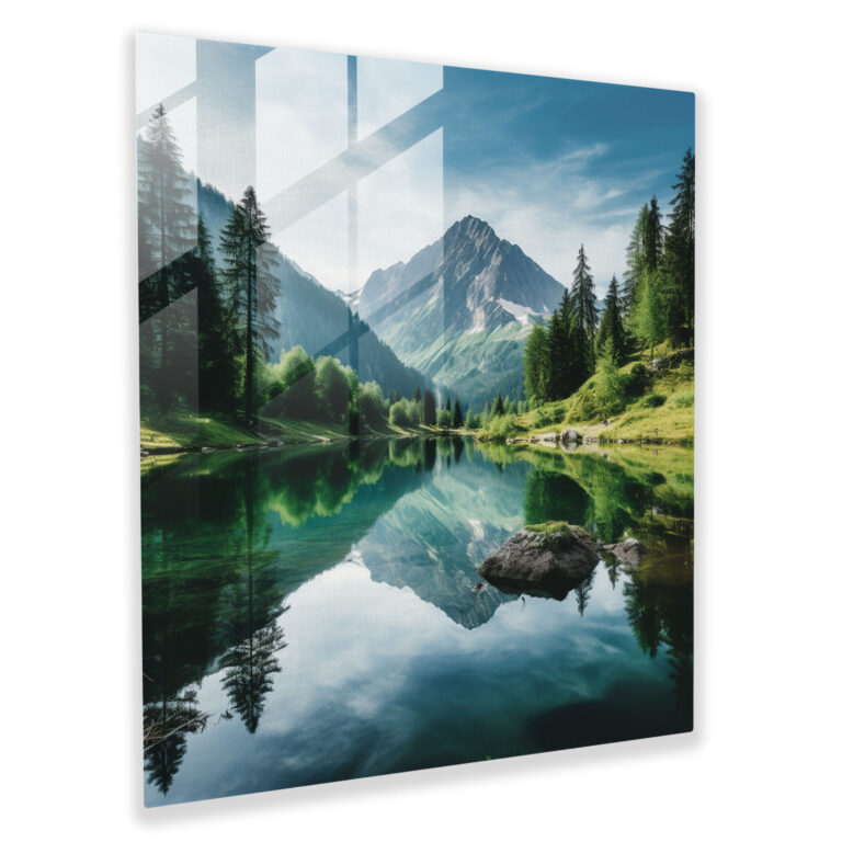 Lenticular Glass Wall Art - Serene Reflection - Lenticular, Glass Wall Art, Glass Art, Lenticular