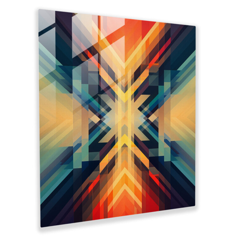 Lenticular Glass Wall Art - Geometric Harmony - Lenticular, Lenticular, Glass Art, Glass Wall Art