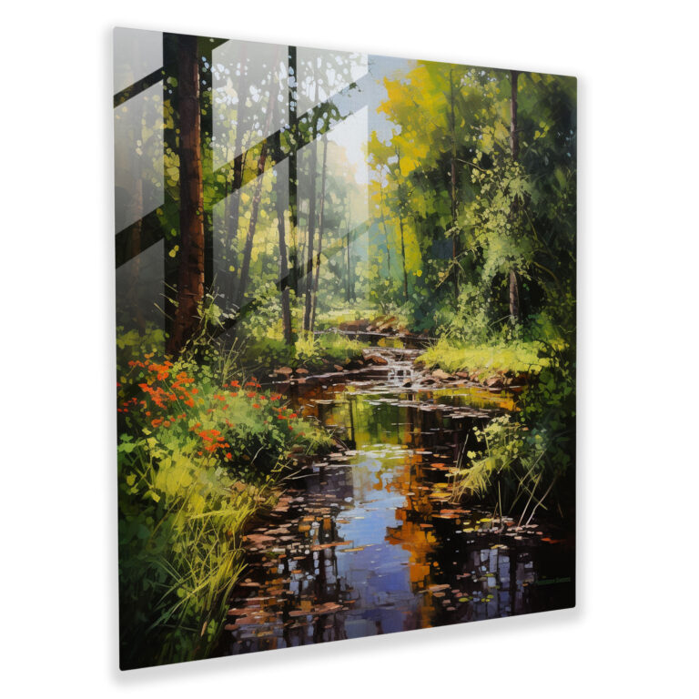 Impressionist Glass Wall Art - Lenticular Landscape Painting - Lenticular, Lush Landscapes, Enchanting, Modern Art