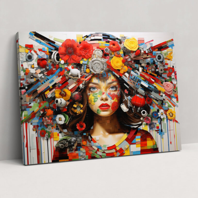 Lego Glass Wall Art - Contemporary Collage - Lego, Wall Decoration, Modern Art, Unique Touch