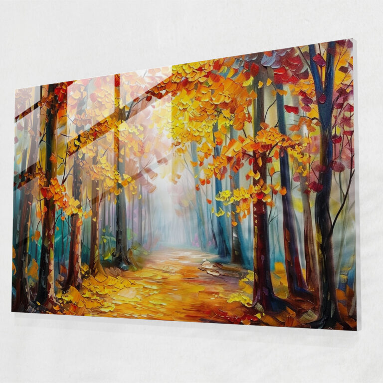 Colorful Autumn Forest Glass Wall Art - Leonid Afremov, Leonid Afremov, Home Decoration, Glass Art