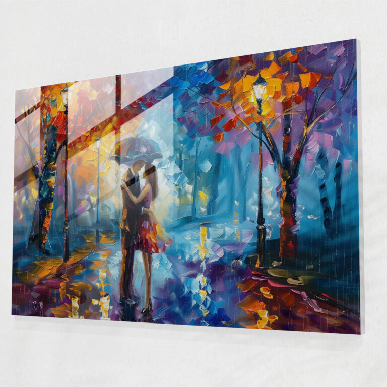 Romantic Dancing Couple Glass Print - Leonid Afremov, Modern Art, Glass Print, Leonid Afremov