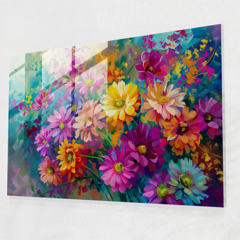 Floral Harmony Glass Print Wall Decoration - Leonid Afremov, Glass Print, Leonid Afremov, Glass Art