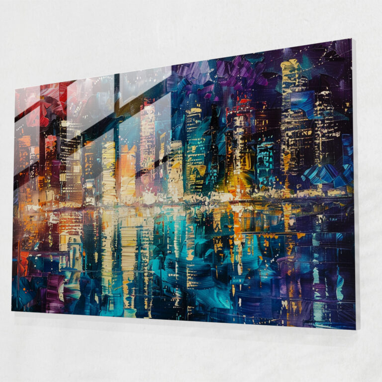 Leonid Afremov Glass Print Cityscape Wall Art - Leonid Afremov, Modern Art, Home Decoration, Leonid Afremov