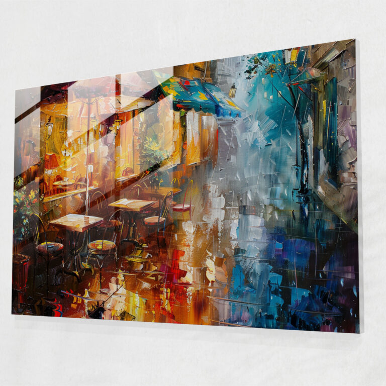 Leonid Afremov Glass Print Cafe Wall Art - Leonid Afremov, Glass Wall Art, Home Decoration, Leonid Afremov