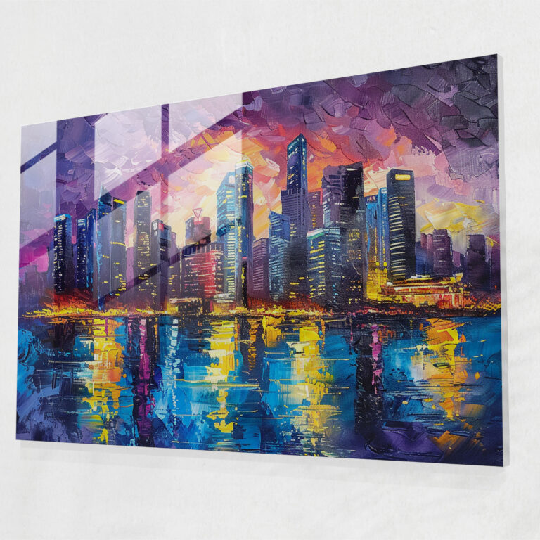 Leonid Afremov Glass Print Cityscape - Leonid Afremov, Wall Decoration, Glass Print, Glass Wall Art