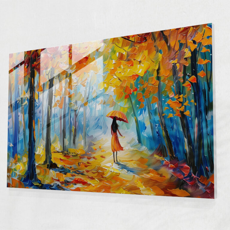 Whimsical Forest Glass Wall Art - Leonid Afremov, Glass Art, Home Decoration, Glass Wall Art