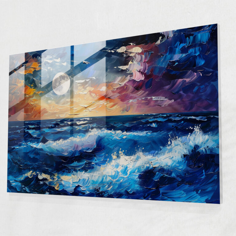 Dreamy Seascape Glass Wall Art - Leonid Afremov, Wall Decoration, Glass Print, Home Decoration