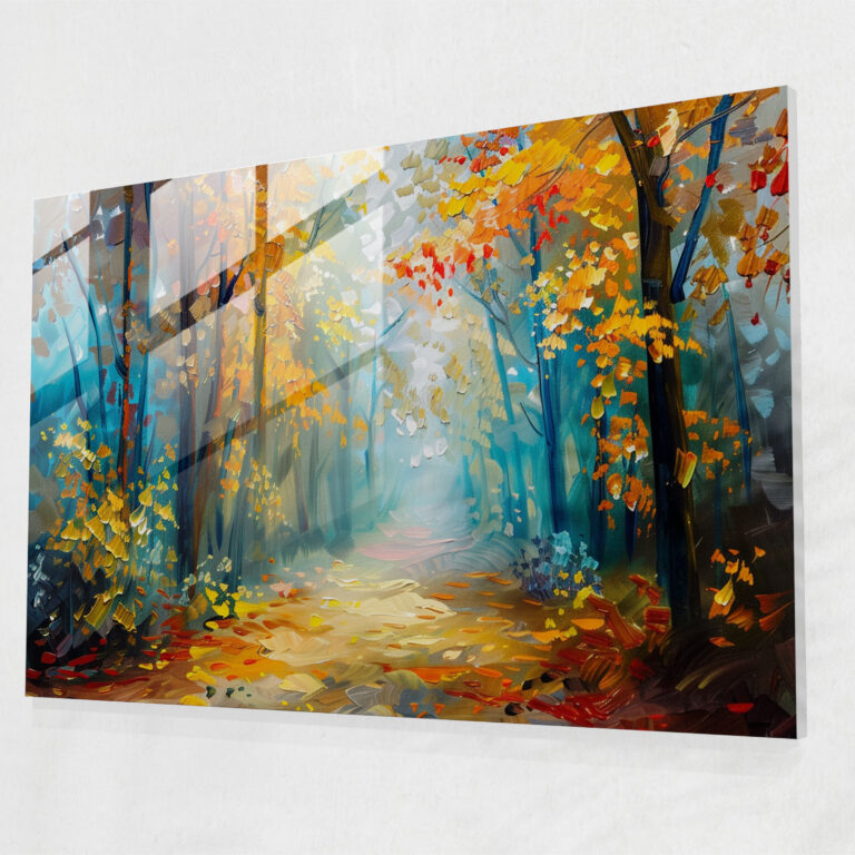 Serene Forest Pathway Glass Wall Art - Leonid Afremov, Wall Decoration, Modern Art, Glass Print