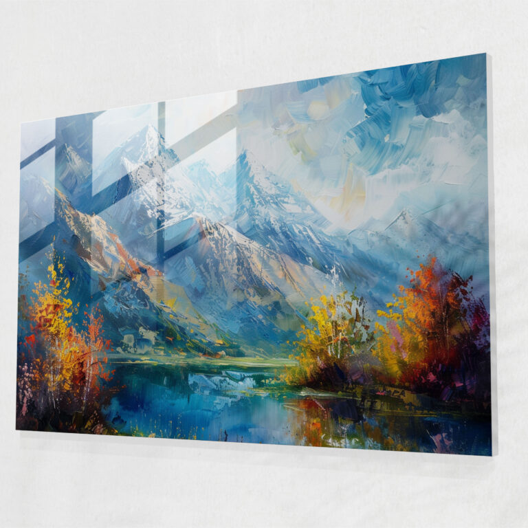 Mountain Landscape Glass Wall Art - Leonid Afremov, Glass Wall Art, Glass Art, Modern Art