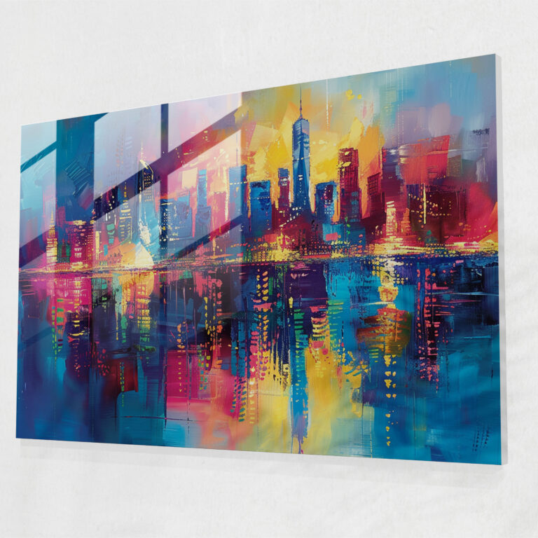 Whimsical City Glass Print - Leonid Afremov, Glass Art, Leonid Afremov, Modern Art