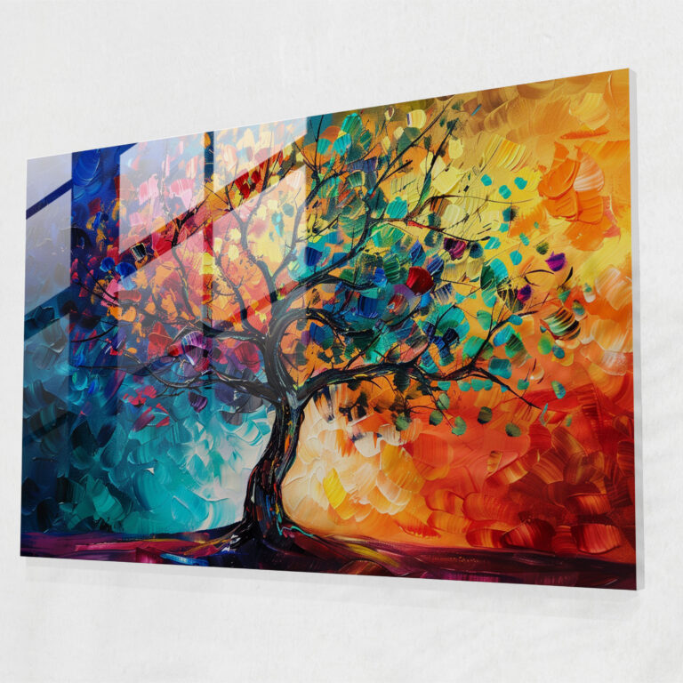 Tree Of Life Glass Wall Art - Leonid Afremov, Glass Wall Art, Glass Art, Modern Art