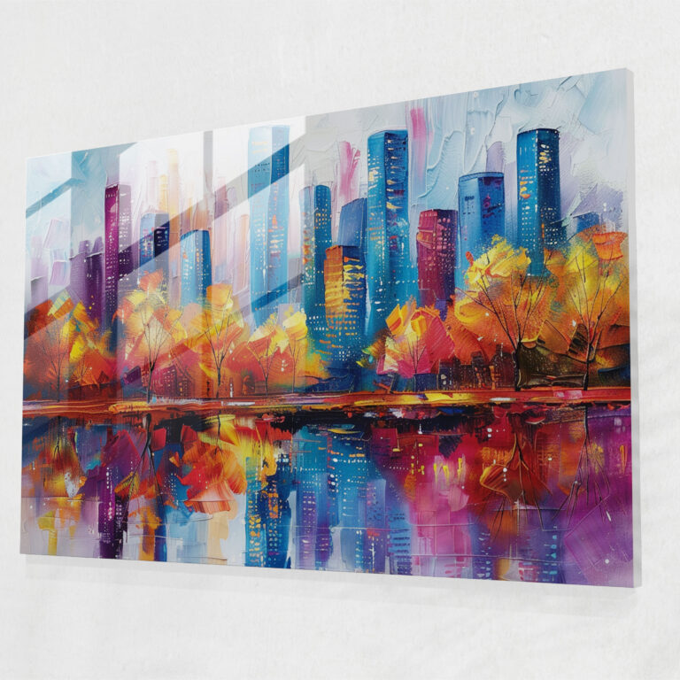 Leonid Afremov Glass Print - Colorful Cityscape Glass Wall Art - Leonid Afremov, Leonid Afremov, Glass Print, Glass Art