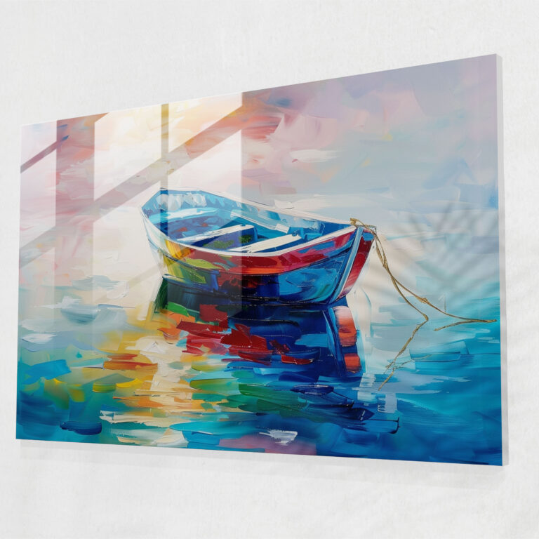 Leonid Afremov Glass Wall Art - Colorful Boat Glass Print - Leonid Afremov, Modern Art, Glass Print, Glass Wall Art