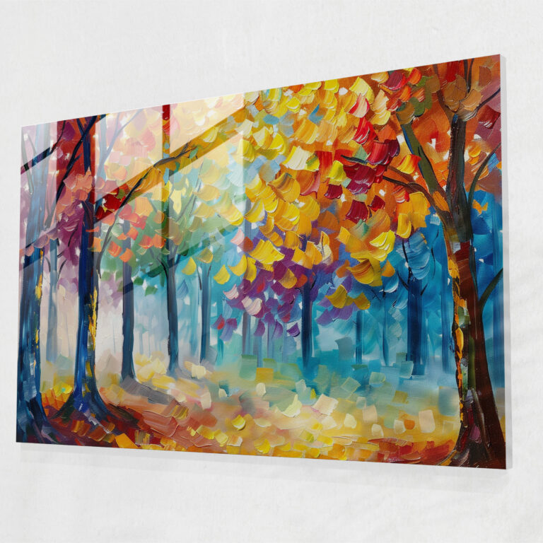 Autumn Forest Leonid Afremov Glass Print - Leonid Afremov, Glass Art, Glass Wall Art, Glass Print