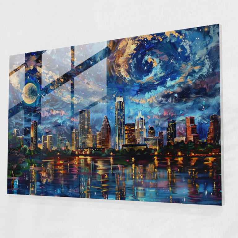 Starry Night Leonid Afremov Glass Art - Leonid Afremov, Leonid Afremov, Glass Wall Art, Modern Art