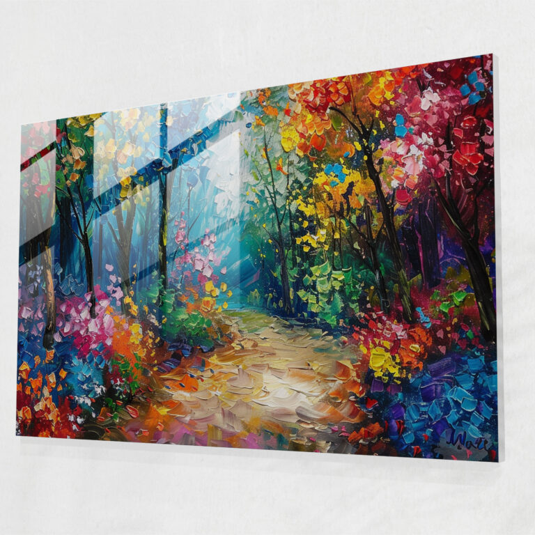 Flower Garden Leonid Afremov Glass Wall Art - Leonid Afremov, Leonid Afremov, Glass Wall Art, Glass Print