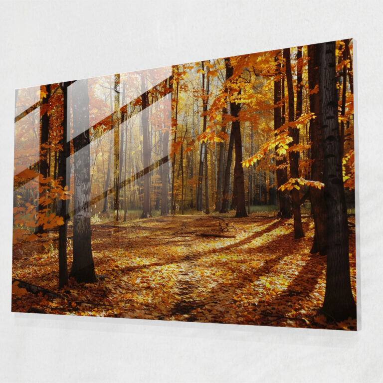Leonid Afremov Modern Art - Fall Forest With Golden Leaves - Leonid Afremov, Modern Art, Wall Decoration, Glass Art