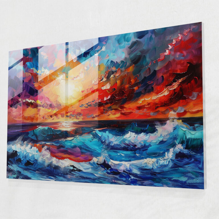 Leonid Afremov Glass Print: Dreamy Seascape - Leonid Afremov, Glass Print, Wall Decoration, Modern Art