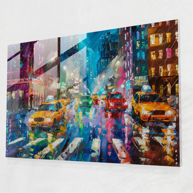 Leonid Afremov Glass Print: Colorful Cityscape Glass Wall Art - Leonid Afremov, Home Decoration, Modern Art, Glass Print
