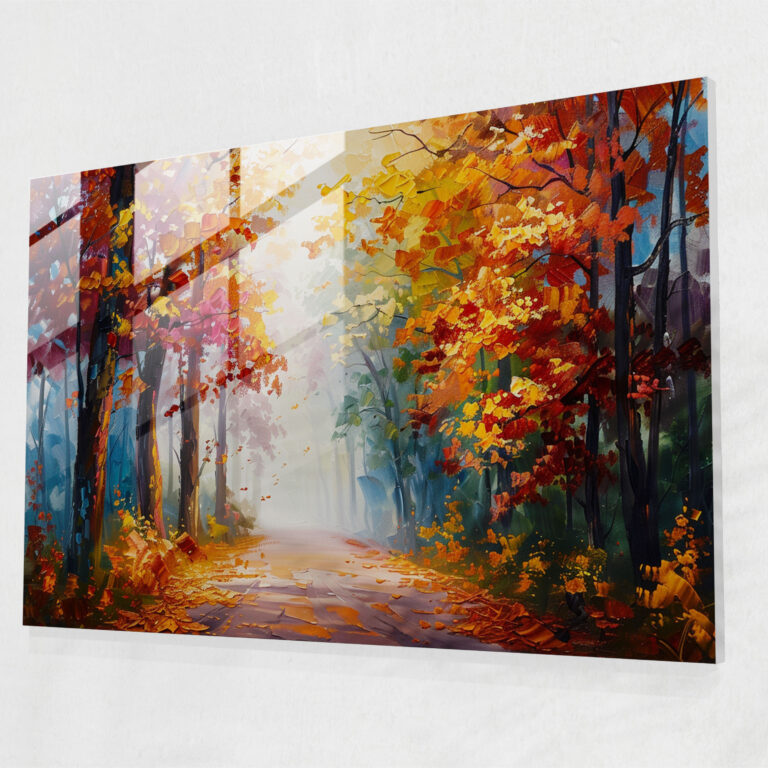 Leonid Afremov Glass Print: Peaceful Forest Glass Wall Art - Leonid Afremov, Wall Decoration, Glass Wall Art, Leonid Afremov