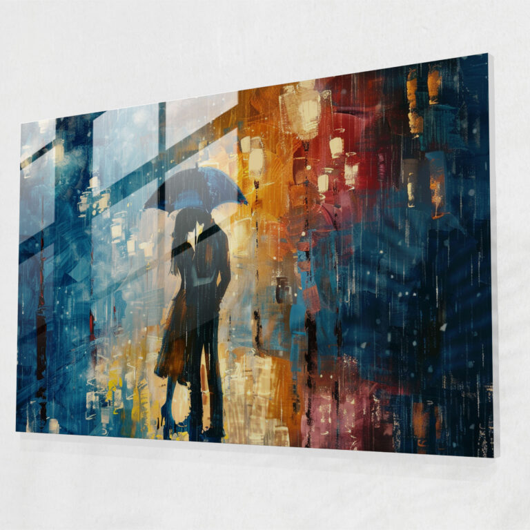 Leonid Afremov Glass Print: Romantic Couple Glass Wall Art - Leonid Afremov, Home Decoration, Wall Decoration, Glass Art