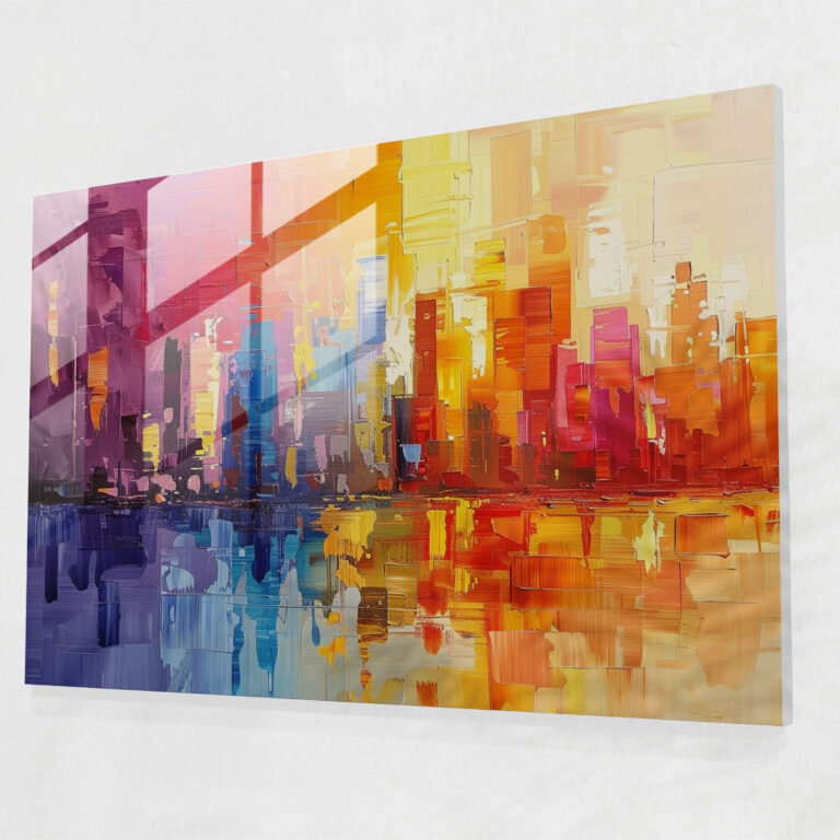 Leonid Afremov Glass Wall Art - Colorful Cityscape Glass Print - Leonid Afremov, Glass Print, Glass Wall Art, Home Decoration