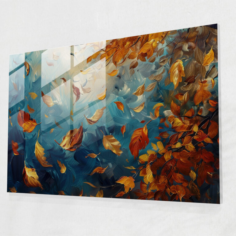 Leonid Afremov Glass Wall Art - Autumn Leaves Glass Print - Leonid Afremov, Leonid Afremov, Glass Print, Modern Art
