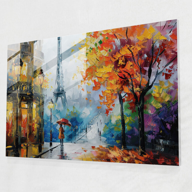 Leonid Afremov Glass Wall Art - Parisian Street Glass Print - Leonid Afremov, Glass Wall Art, Home Decoration, Leonid Afremov