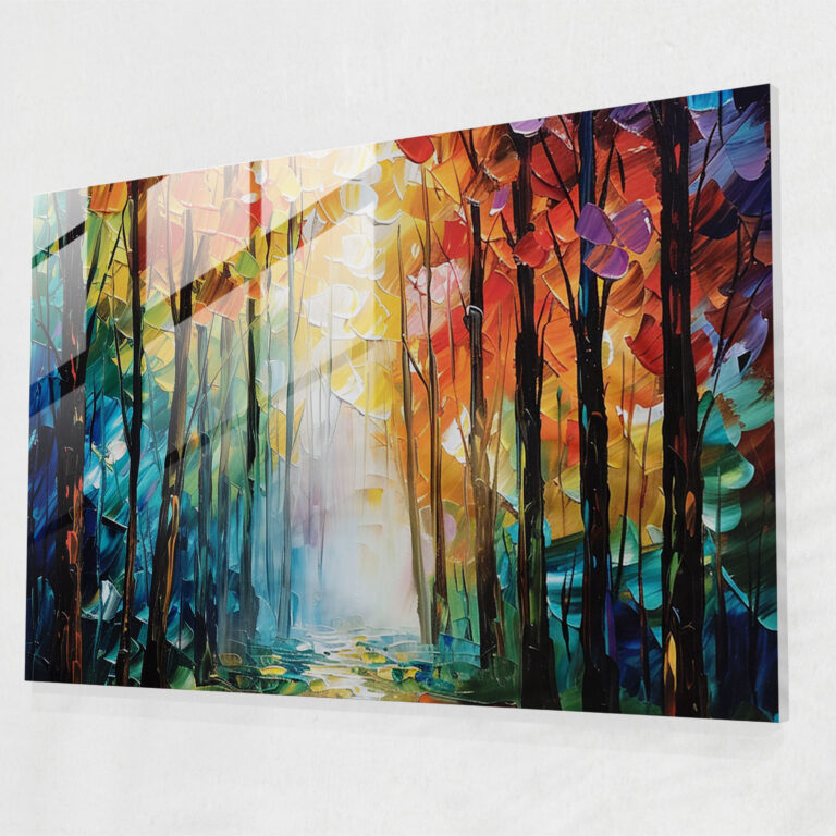 Leonid Afremov Glass Print - Colorful Reflections Glass Wall Art - Leonid Afremov, Leonid Afremov, Wall Decoration, Modern Art