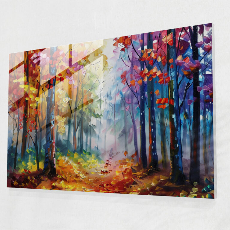 Leonid Afremov Glass Print - Peaceful Forest Glass Wall Art - Leonid Afremov, Leonid Afremov, Glass Art, Glass Print
