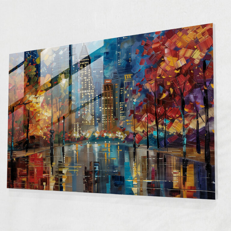 Leonid Afremov Glass Print Cityscape Wall Art - Leonid Afremov, Glass Print, Leonid Afremov, Modern Art