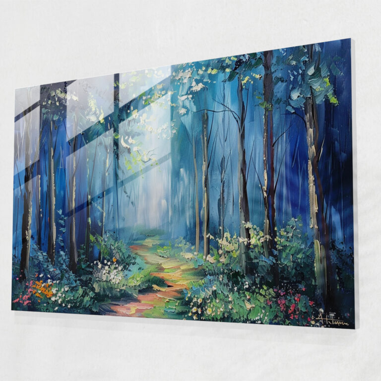 Leonid Afremov Glass Print Forest Wall Art - Leonid Afremov, Home Decoration, Glass Wall Art, Glass Print