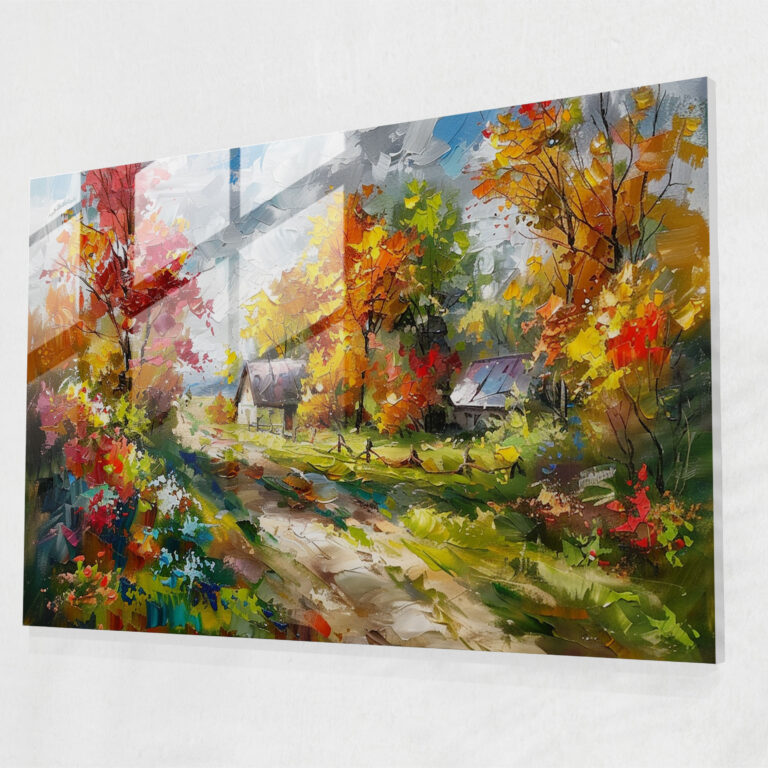 Leonid Afremov Glass Print Countryside Wall Art - Leonid Afremov, Leonid Afremov, Modern Art, Home Decoration