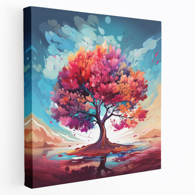 Colorful Leaves Wall Art - Leaves, Leaves, Wall Decoration, Canvas