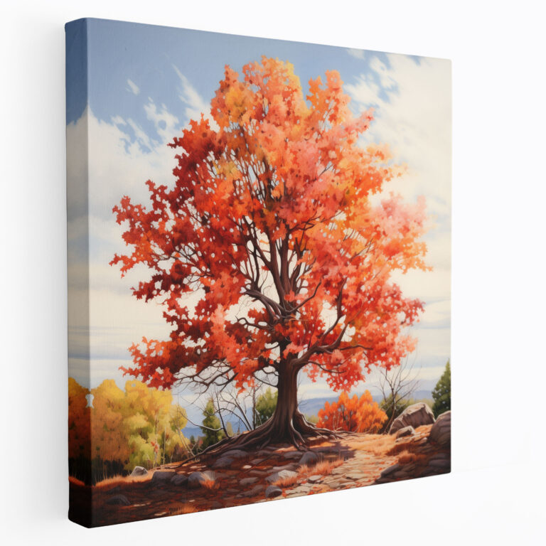 Maple Leaf Canvas Print - Leaves, Maple Tree, High-Quality Canvas Print, Elegance