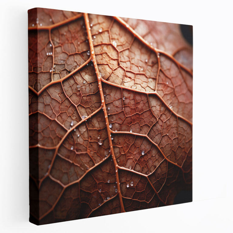 Veins Of Nature Canvas Print - Leaves, Close-Up, Veins And Textures, Home Decoration