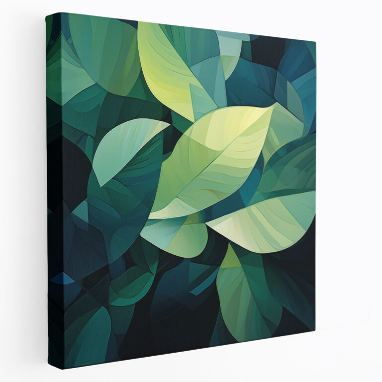 Green Leaves Wall Art - Leaves, Canvas, Home Decoration, Green