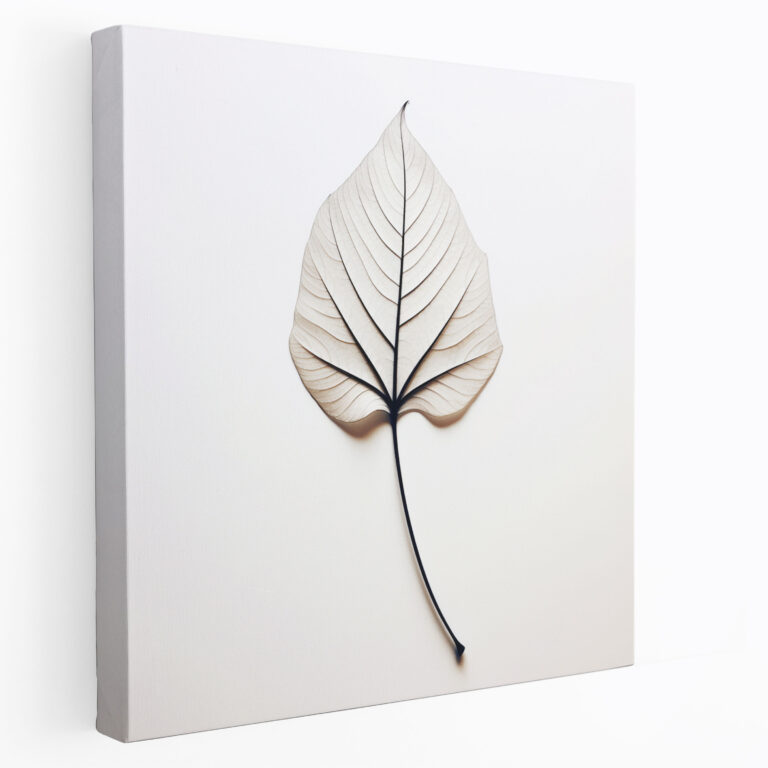 Minimalist Leaf Canvas Print - Leaves, Leaves, Wall Decoration, Minimalist Design