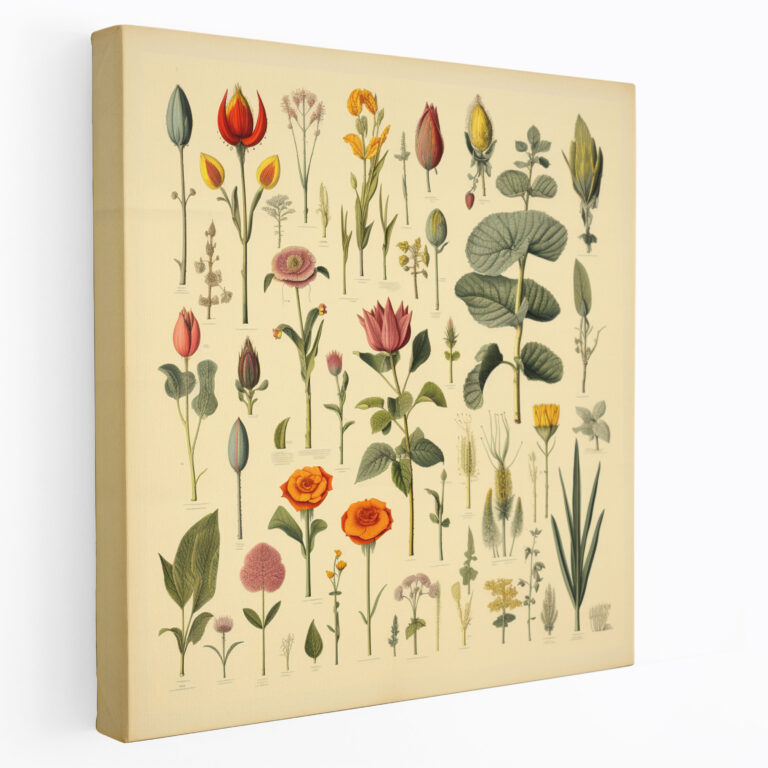 Leaves Canvas Print - Leaves, Vintage, Wall Art, Wall Decoration