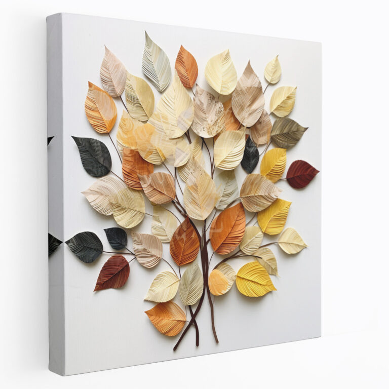 Leaves Wall Art - Leaves, Recycled Paper, Home Decoration, Mixed Media Artwork
