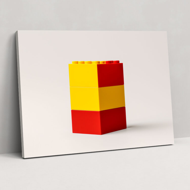 Lego Wall Art - Minimalist Lego Brick Canvas Print - Lego, Lego Lovers, High Quality Canvas Print, White Background