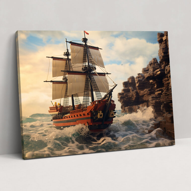 Lego Pirate Ship Canvas Print - Lego, Lego, Canvas, Pirate Ship