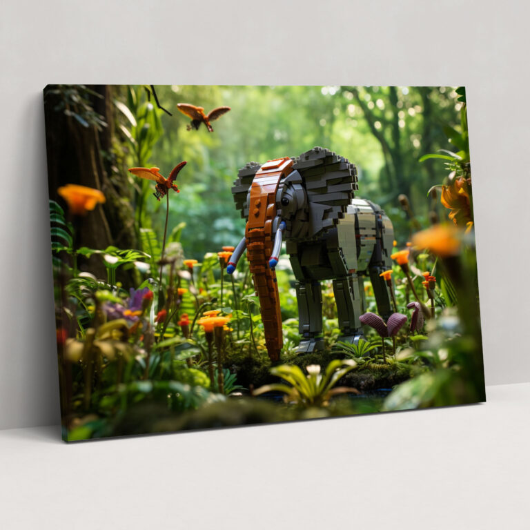 Lego Jungle Wildlife Canvas Print - Lego, Lego Animals, Jungle Wildlife, Wall Art