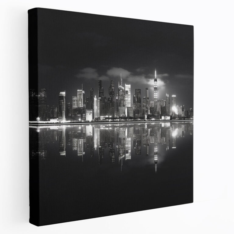 Lenticular Canvas Print - City Reflection - Lenticular, Canvas Print, City Skyline, Canvas Wall Art
