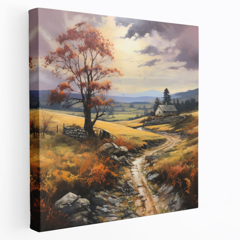 Lenticular Canvas Print: Countryside Serenity - Lenticular, Lenticular, Countryside Landscape, Home Decoration