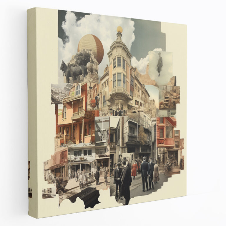 Lenticular Wall Art: Vintage Collage - Lenticular, Wall Decoration, Home Decoration, Canvas