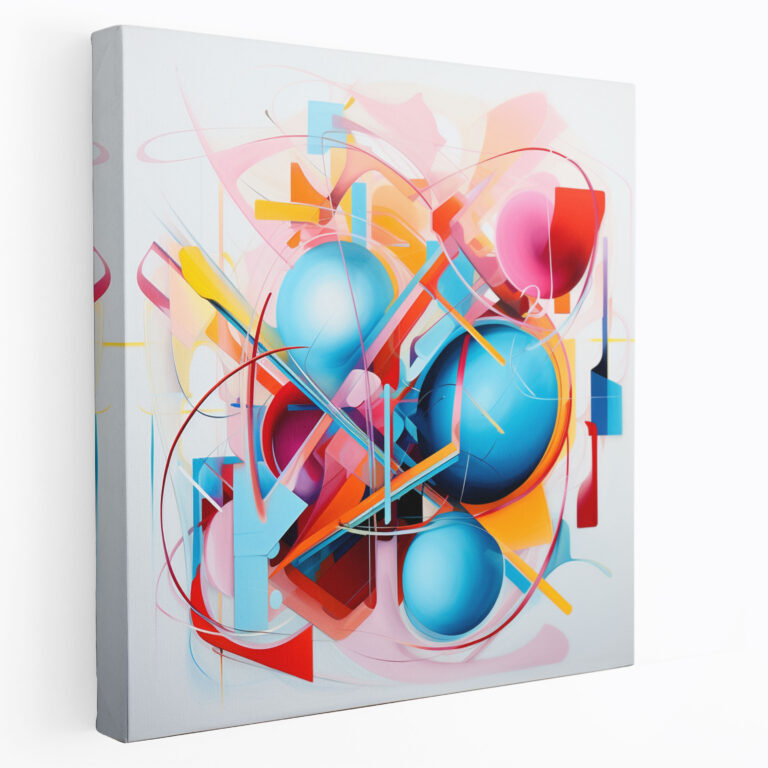 Lenticular Canvas Print: Colorful Geometric Abstract - Lenticular, Colorful, Canvas Print, Wall Decoration